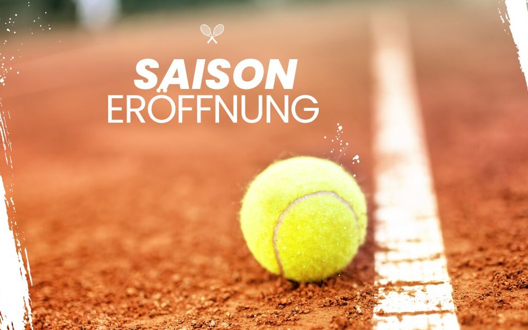 Tennisball auf Sandplatz zur Saisoneröffnung beim TV Rot-Weiß Bönen